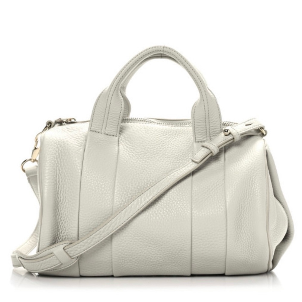 Alexander Wang white , Rockie pebbled (studded bottom) purse